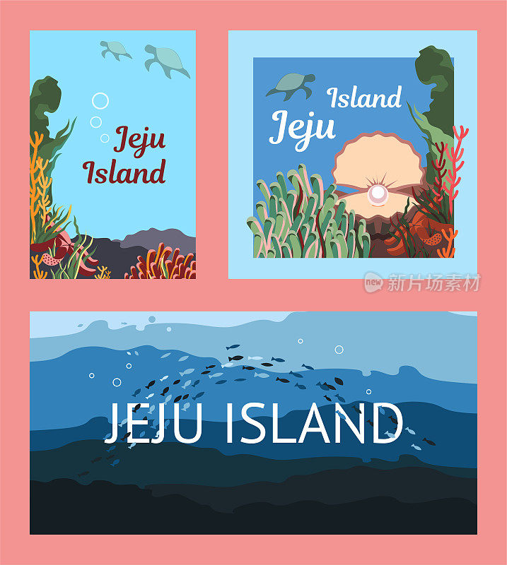 set of templates Jeju Island